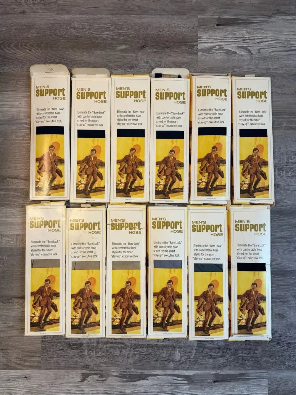 Vintage Men’s Support Hose Lot of 12 NOS New Old Stock Made in USA 70s 80s